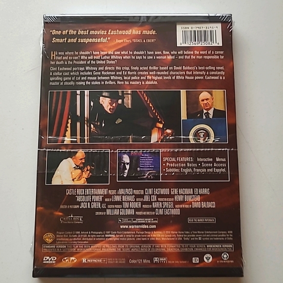 3/$20 - Absolute Power DVD - Clint Eastwood Collection - sealed - Picture 2 of 2